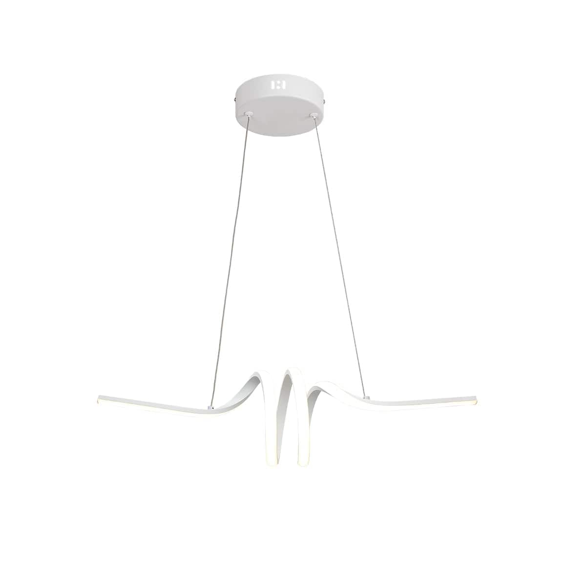 Bricocenter RUBY ALUMINIUM CHANDELIER WHITE 120X65CM LED 40W NATURAL LIGHT