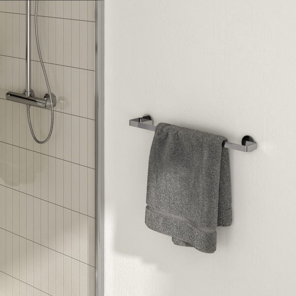 Bricocenter TOWEL RACK 50 CM ESSENTIAL CHROME