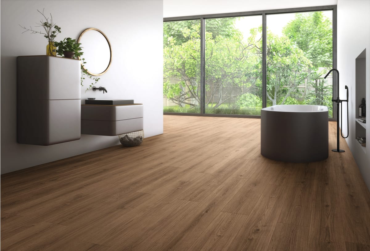 Laminate flooring h2o brown 7x128.5x19.2 2.46 m2