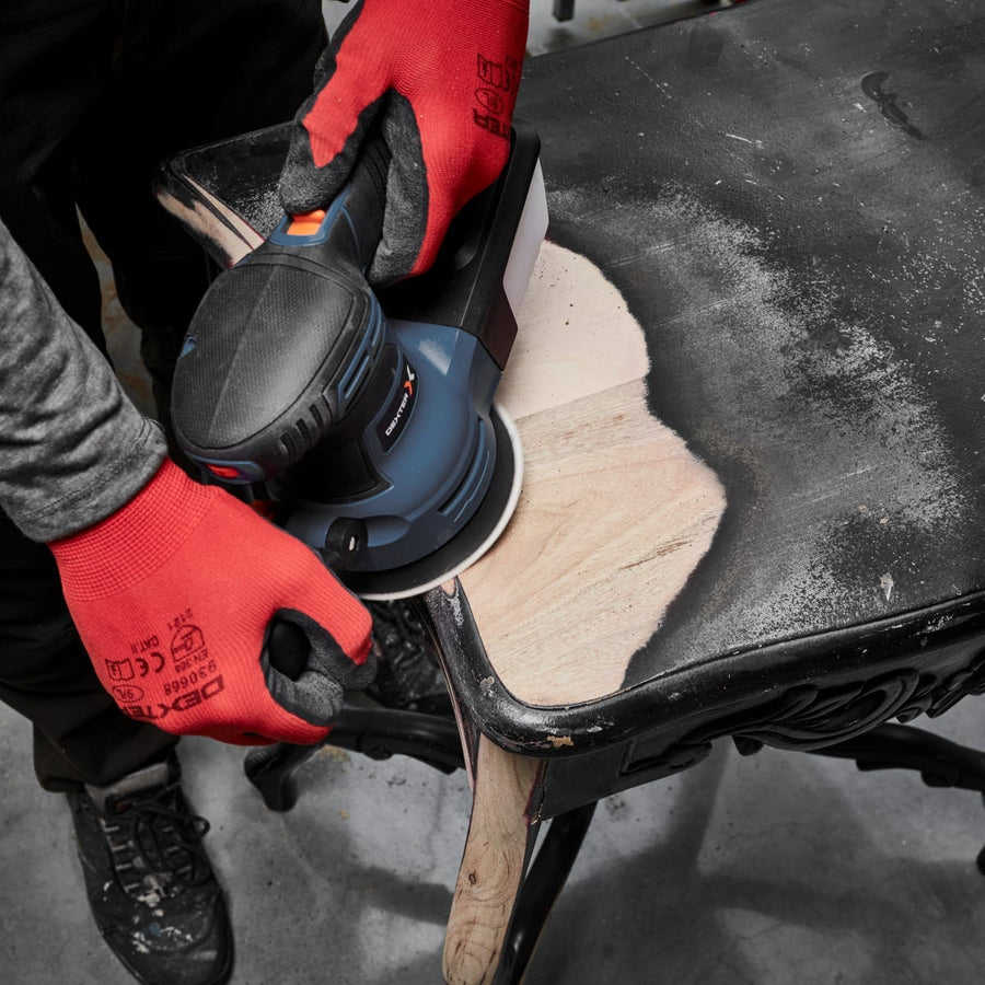 Bricocenter DEXTER 350W ROTO-ORBITAL SANDER 125MM BACKING PAD WITH DUST EXTRACTION SYSTEM