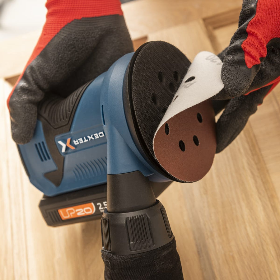 Bricocenter DEXTER 350W ROTO-ORBITAL SANDER 125MM BACKING PAD WITH DUST EXTRACTION SYSTEM