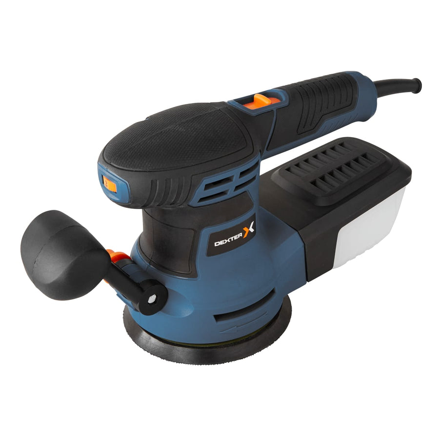 Bricocenter DEXTER 350W ROTO-ORBITAL SANDER 125MM BACKING PAD WITH DUST EXTRACTION SYSTEM