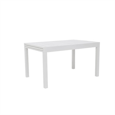 EXTENSIBLE DINING TABLE NATERIAL LYRA II FULL ALU 135/270X90 WHITE
