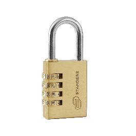 SHORT ARC CODE PADLOCK BRASS STANDERS 40MM
