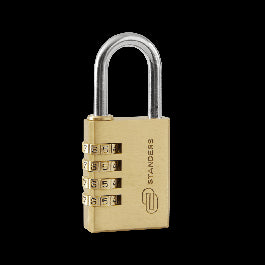 SHORT ARC CODE PADLOCK BRASS STANDERS 40MM