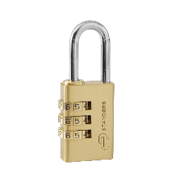 SHORT ARC CODE PADLOCK BRASS STANDERS 30MM