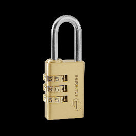SHORT ARC CODE PADLOCK BRASS STANDERS 30MM
