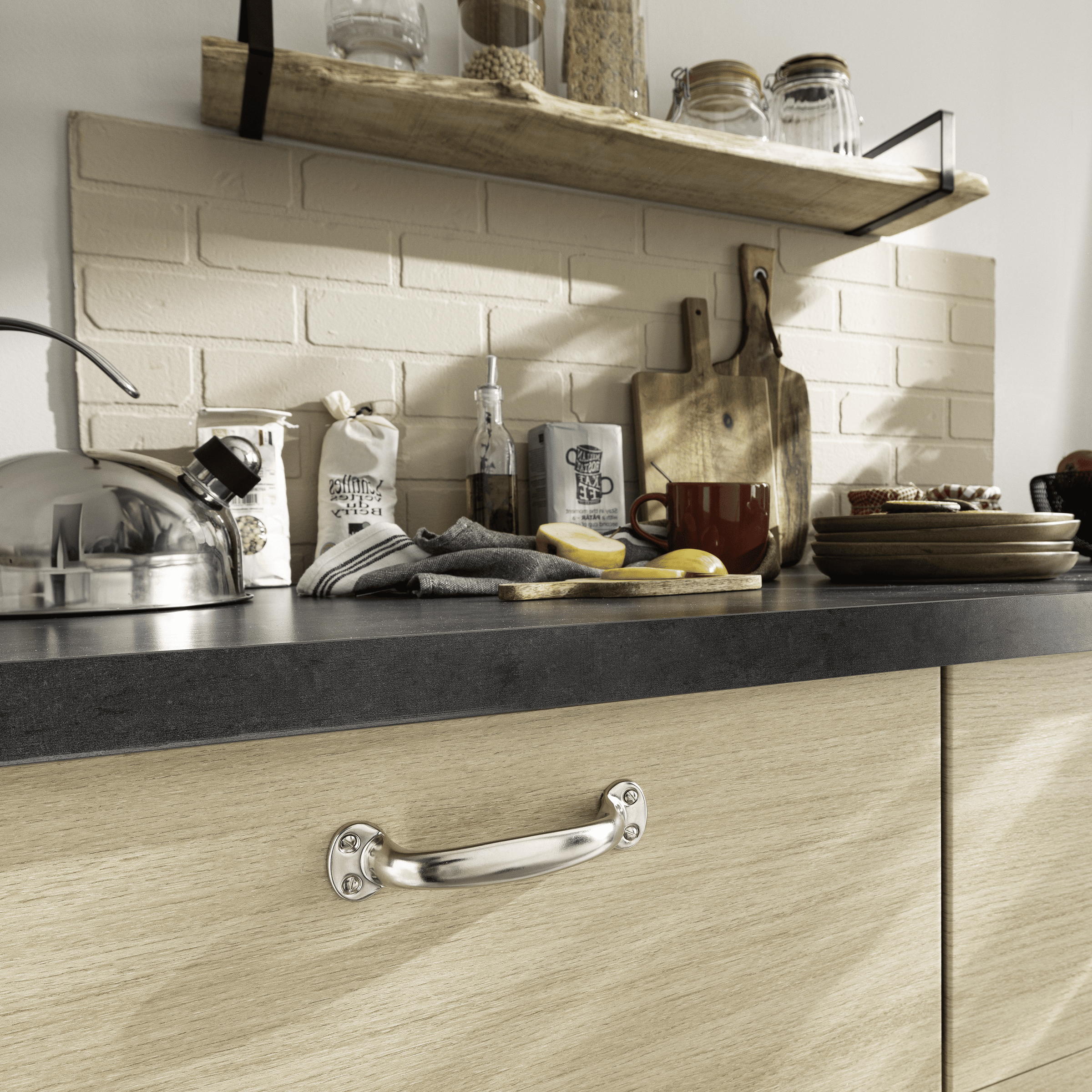SUITCASE HANDLE LENGTH 140 MM NICKEL-PLATED