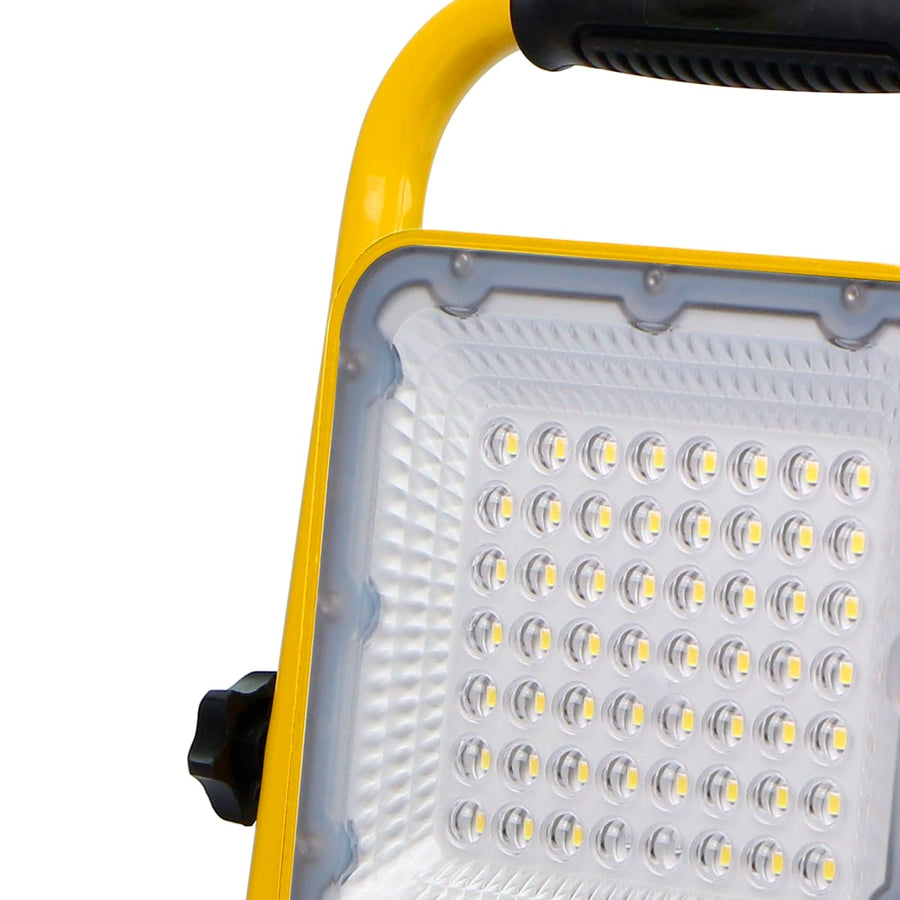 Bricocenter PORTABLE SOLAR PROJECTOR CORE ALUMINUM YELLOW LED 30W NATURAL LIGHT IP65