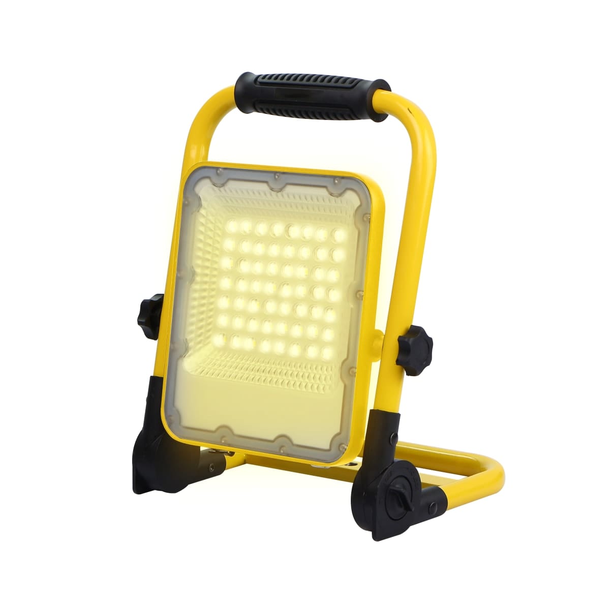 Bricocenter PORTABLE SOLAR PROJECTOR CORE ALUMINUM YELLOW LED 30W NATURAL LIGHT IP65