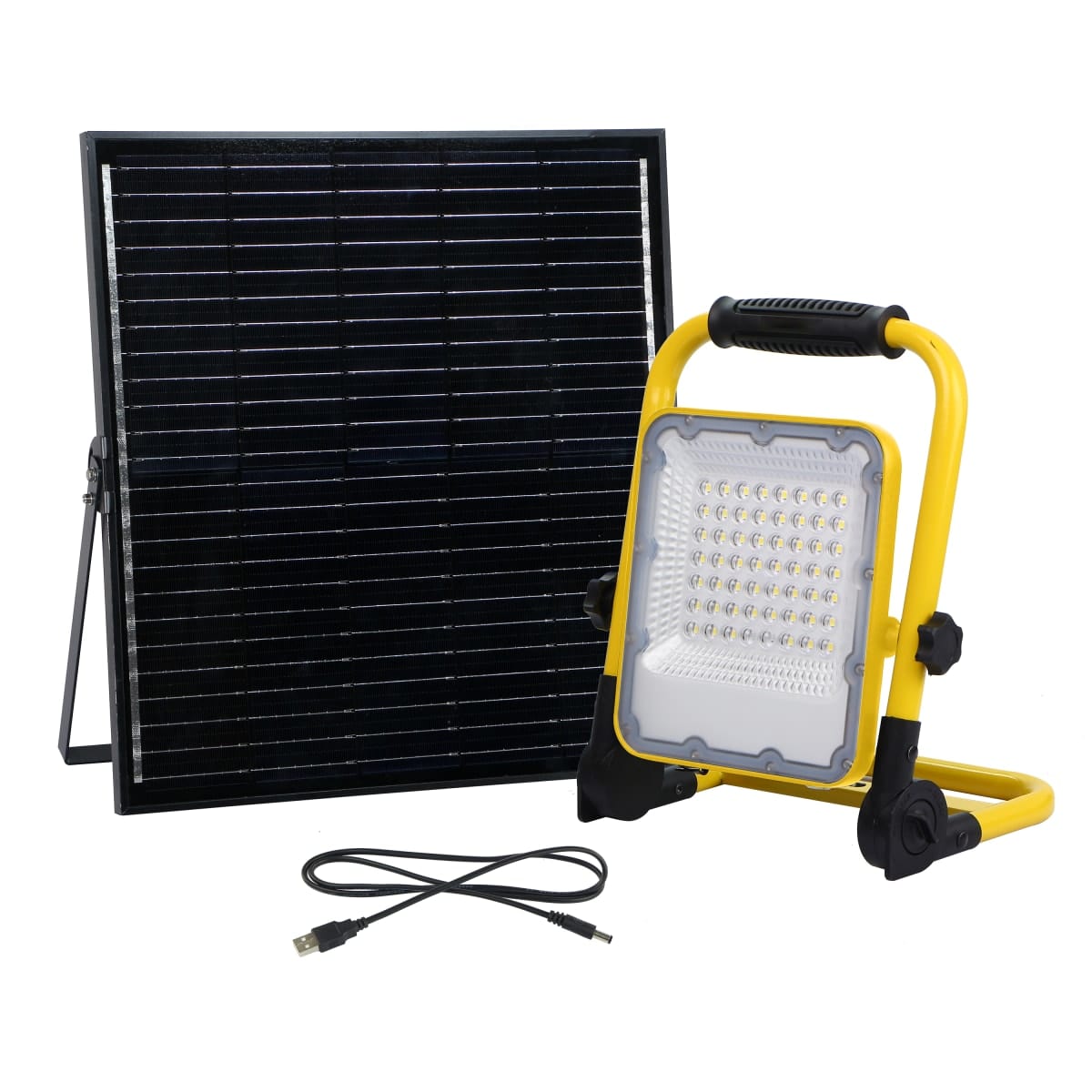 Bricocenter PORTABLE SOLAR PROJECTOR CORE ALUMINUM YELLOW LED 30W NATURAL LIGHT IP65