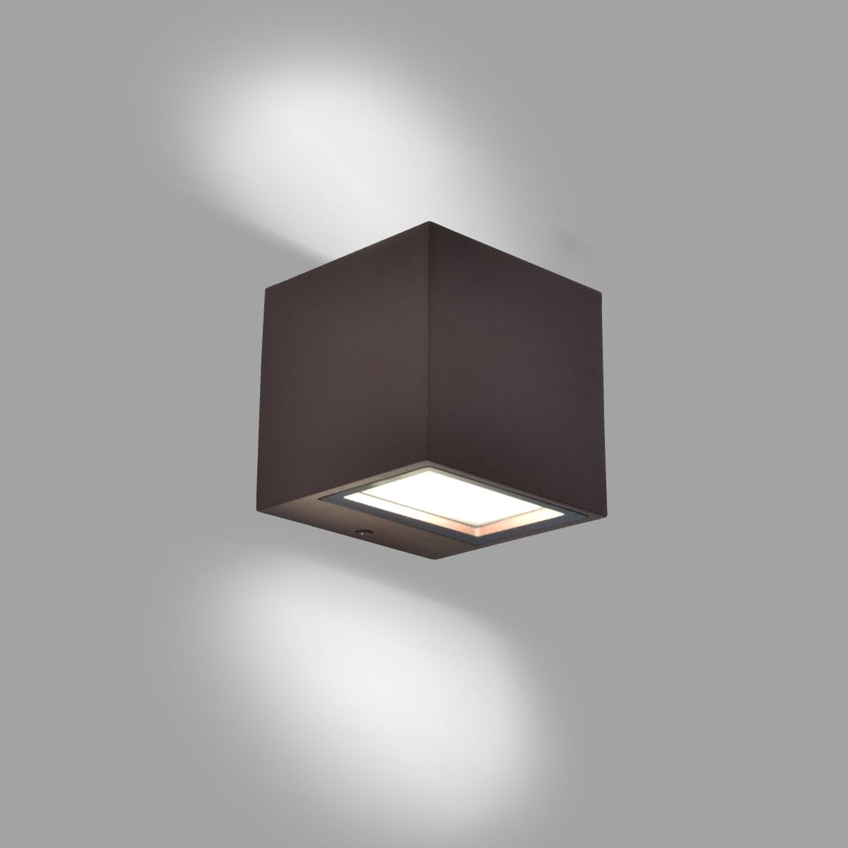 Bricocenter APPLIQUE BRANDSEN ALLUMINIO MARRONE 8.8CM LED 5,3W LUCE NATURALE IP54
