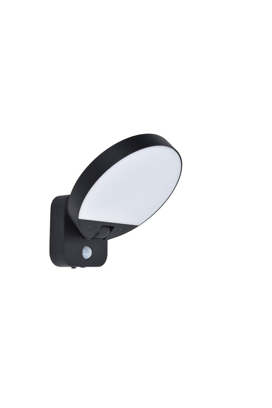 Bricocenter SOLAR WALL SCONCE FASNIA PLASTIC BLACK LED 66W NATURAL LIGHT WITH MOTION SENSOR IP44