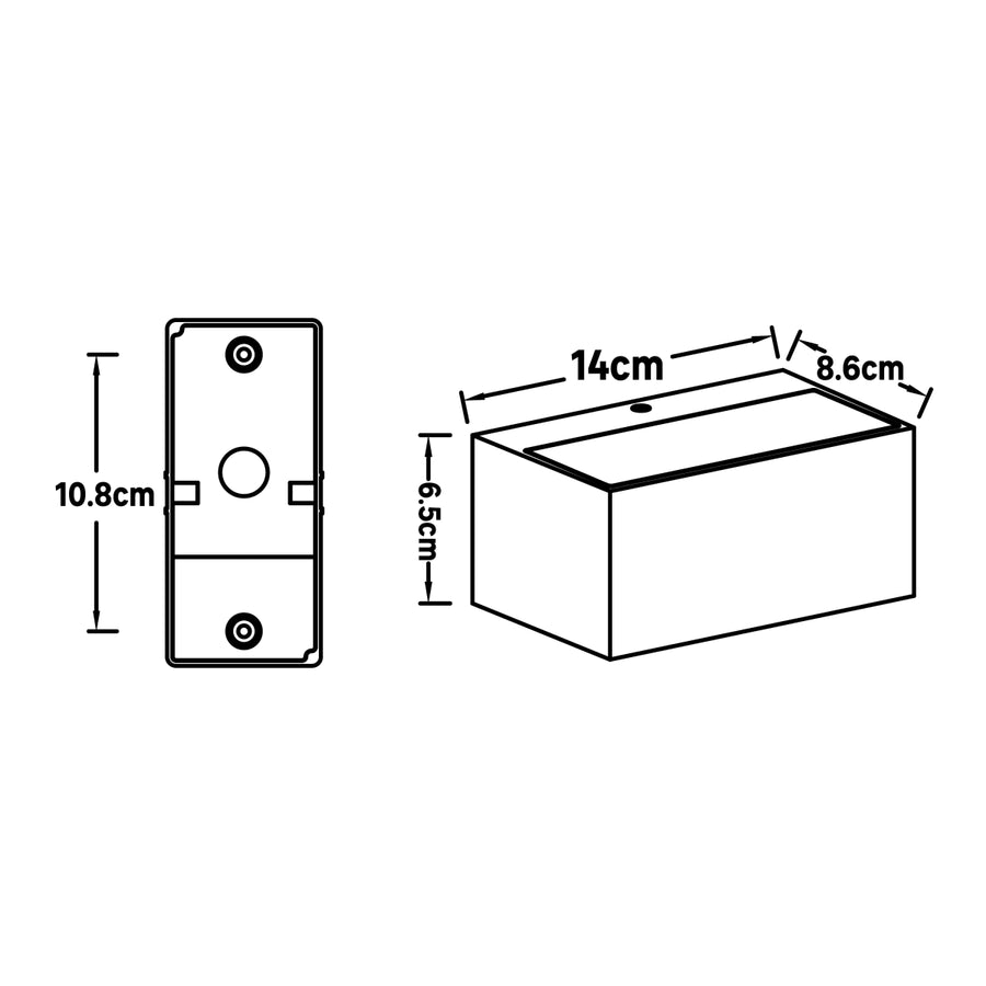 BRANDSEN BLACK ALUMINUM WALL SCONCE 14X6.5CM LED 7.5W NATURAL LIGHT IP54