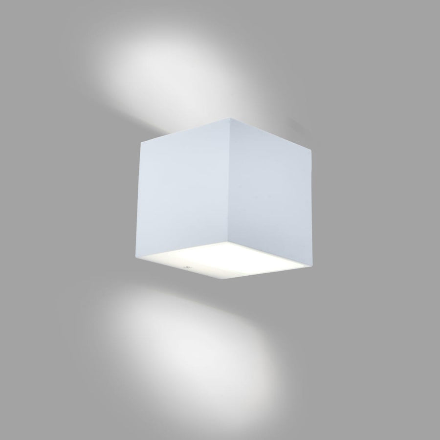 Bricocenter APPLIQUE BRANDSEN ALLUMINIO BIANCO 8.8X8.5X8.5CM LED 5.3W LUCE NATURALE IP54
