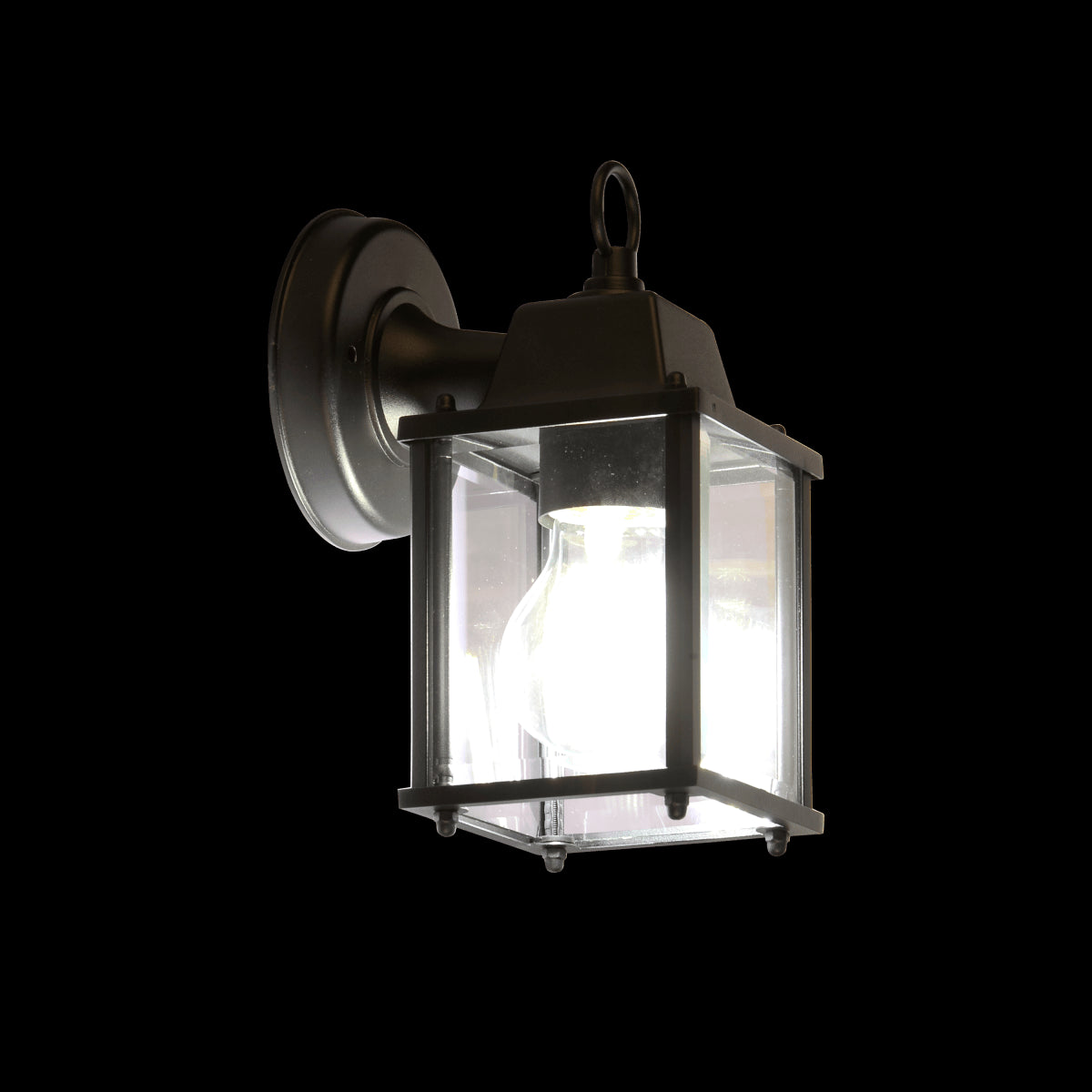 SANBOI ALUMINUM DESCENDING WALL SCONCE BLACK 15X11X22CM E27=40W IP44