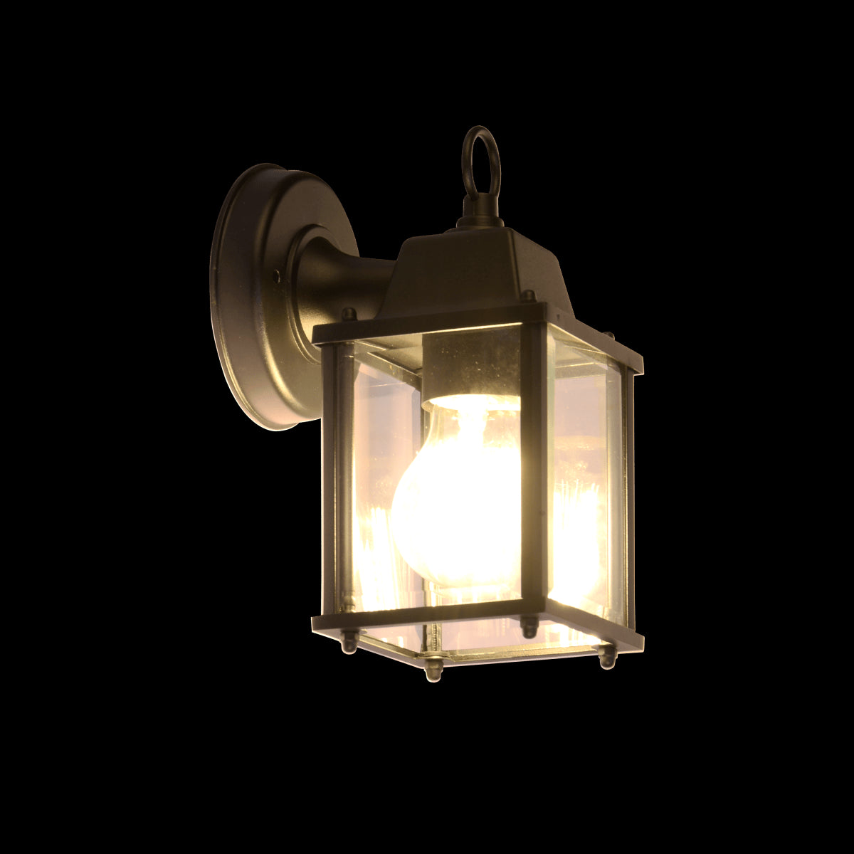 SANBOI ALUMINUM DESCENDING WALL SCONCE BLACK 15X11X22CM E27=40W IP44