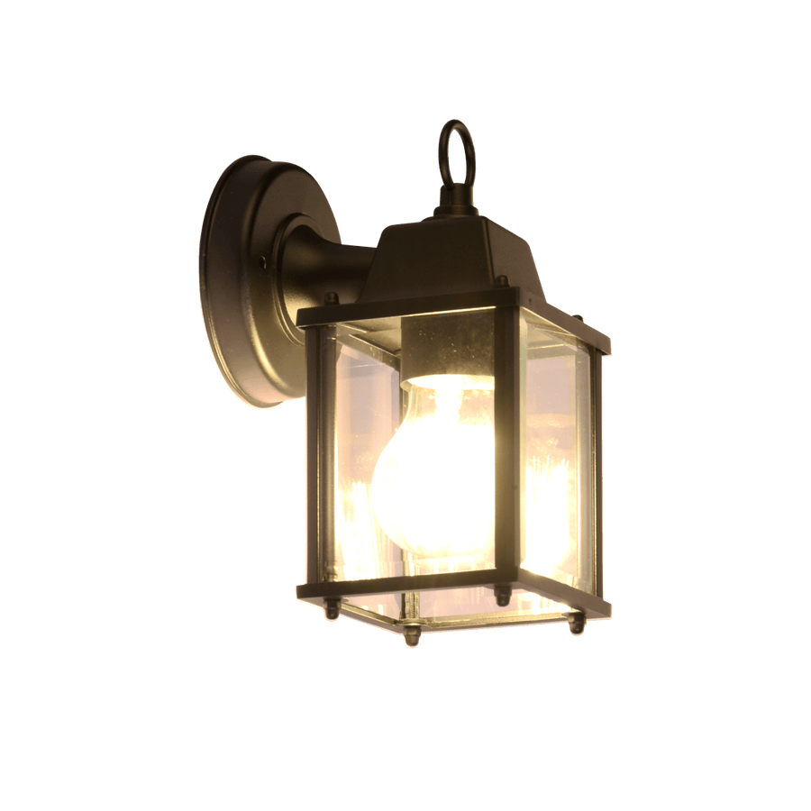 SANBOI ALUMINUM DESCENDING WALL SCONCE BLACK 15X11X22CM E27=40W IP44