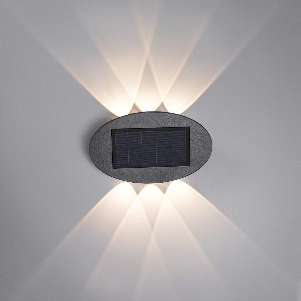 Bricocenter APPLIQUE SOLARE ALATA 21.5X12.3X7.8CM PLASTICA NERO LED 21W IP44