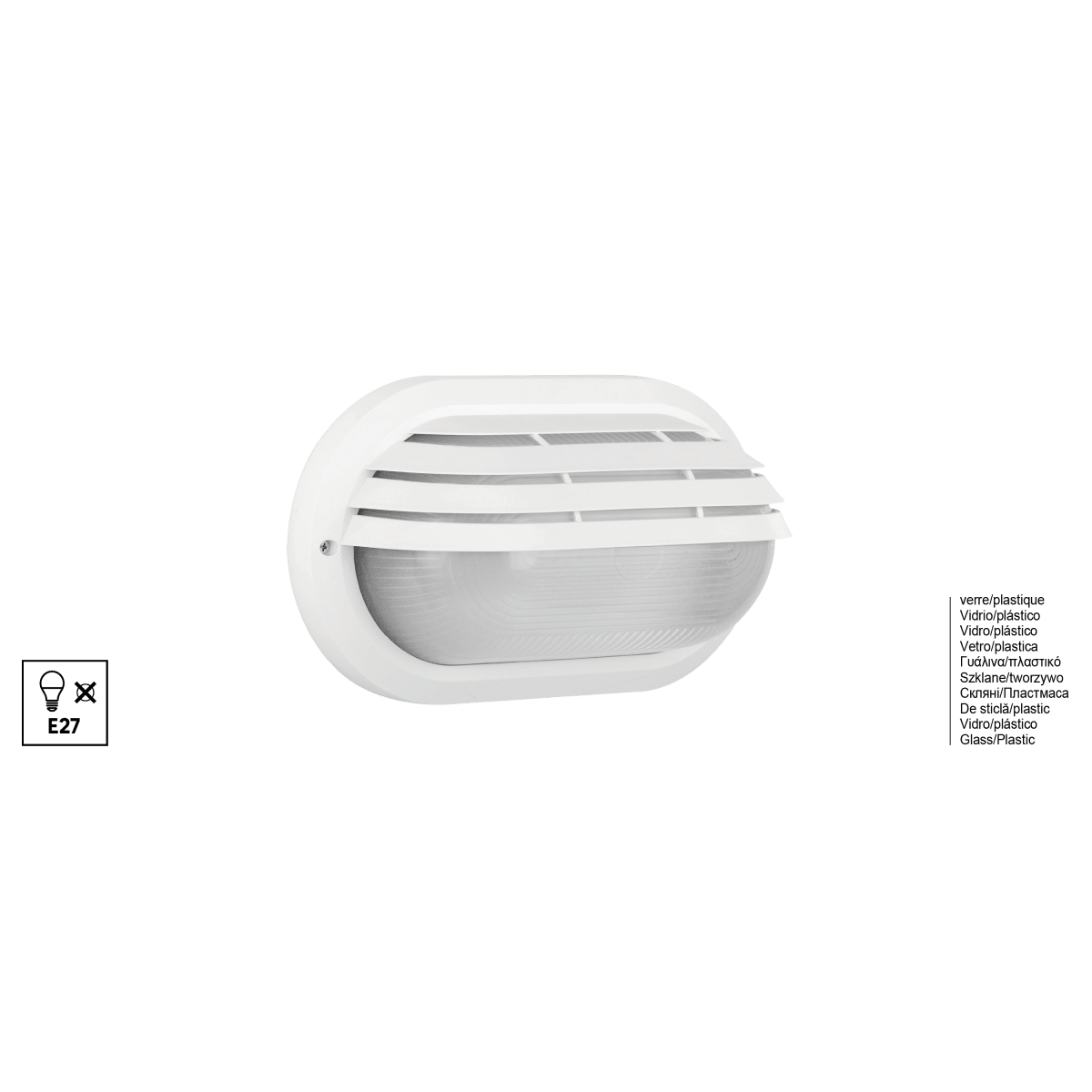 CESENA PLASTIC BINARY WALL SCONCE 27X12X15CM E27=60W IP54