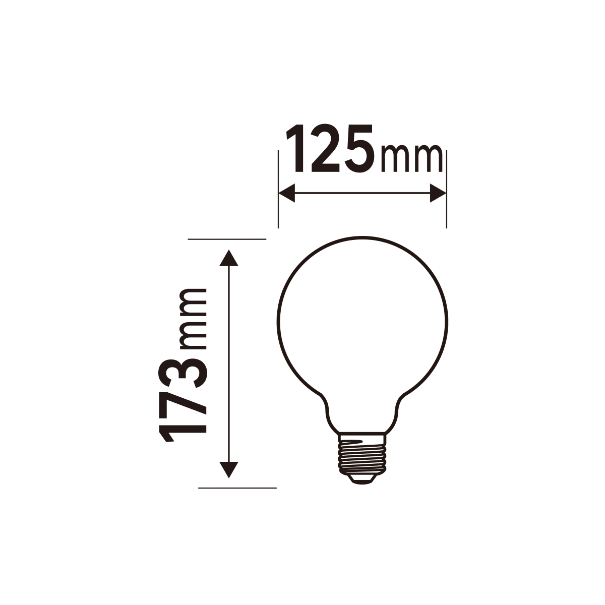 LED BULB E27=150W GLOBE LARGE FROSTED NATURAL LIGHT