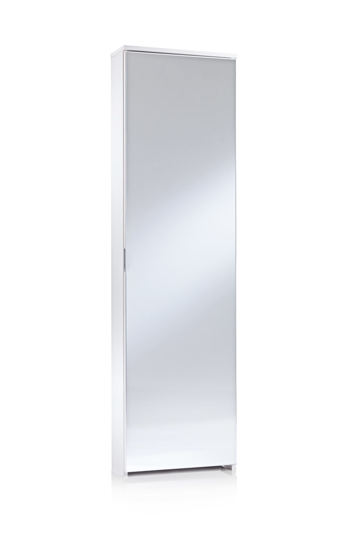 MIRROR DOOR SHELTER 10 PAIR W50xD18xH180CM IN MELAMINIUM WHITE