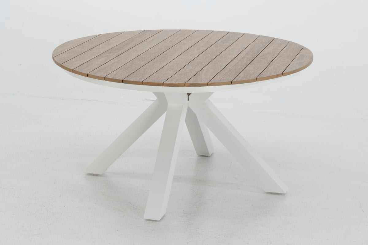 CAPRI ROUND TABLE DIAMETER 140 WOOD EFFECT AND WHITE