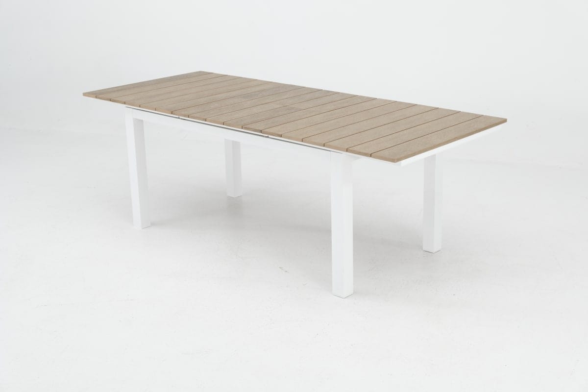 Bricocenter CAPRI EXTENSION TABLE 156/220X90 WOOD EFFECT AND WHITE