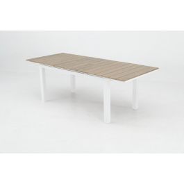 CAPRI EXTENSION TABLE 156/220X90 WOOD EFFECT AND WHITE
