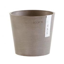 AMSTERDAM VASE DIAM 20 CM H 17,5 CM STONE BROWN