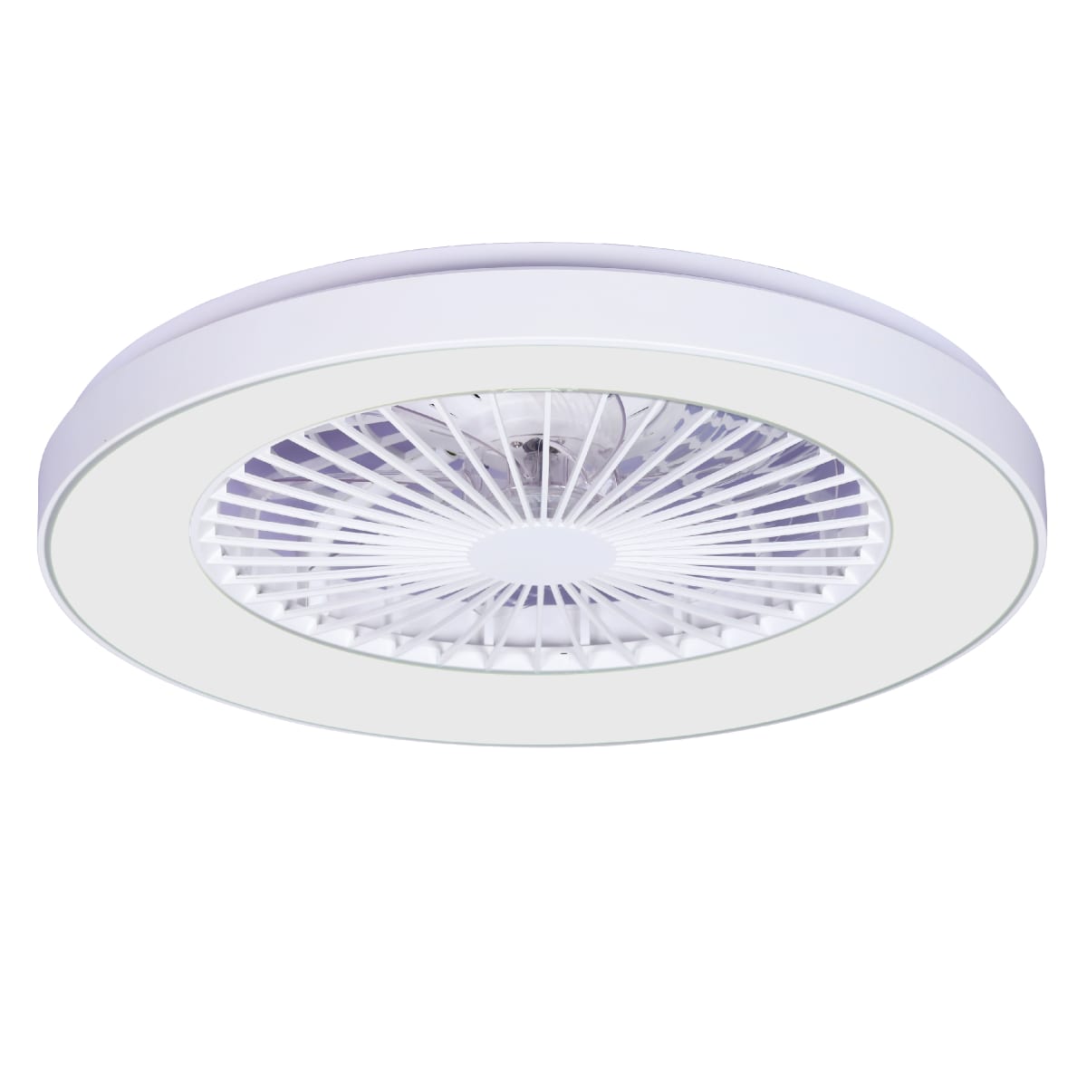 Bricocenter CEILING LIGHT WITH FAN ESTEPA PLASTIC WHITE D57 CM LED 55W CCT RGBW