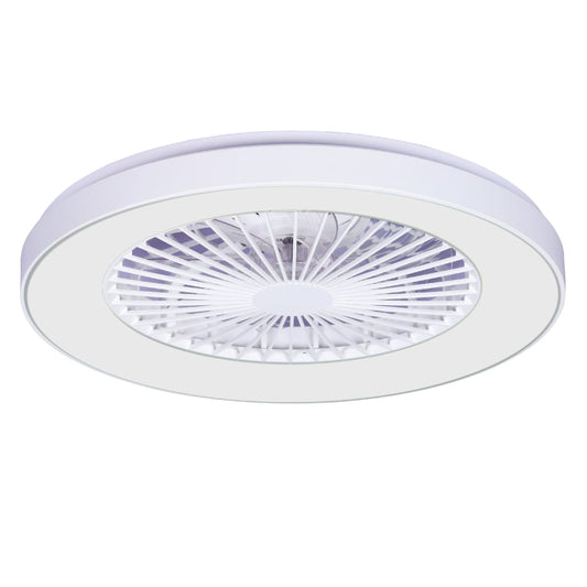 Bricocenter CEILING LIGHT WITH FAN ESTEPA PLASTIC WHITE D57 CM LED 55W CCT RGBW