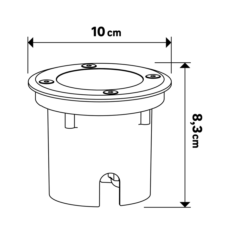 RECESSED SPOTLIGHT ISIRO ALLIMINIO D10 CM LED 830LM CCT IP65-67