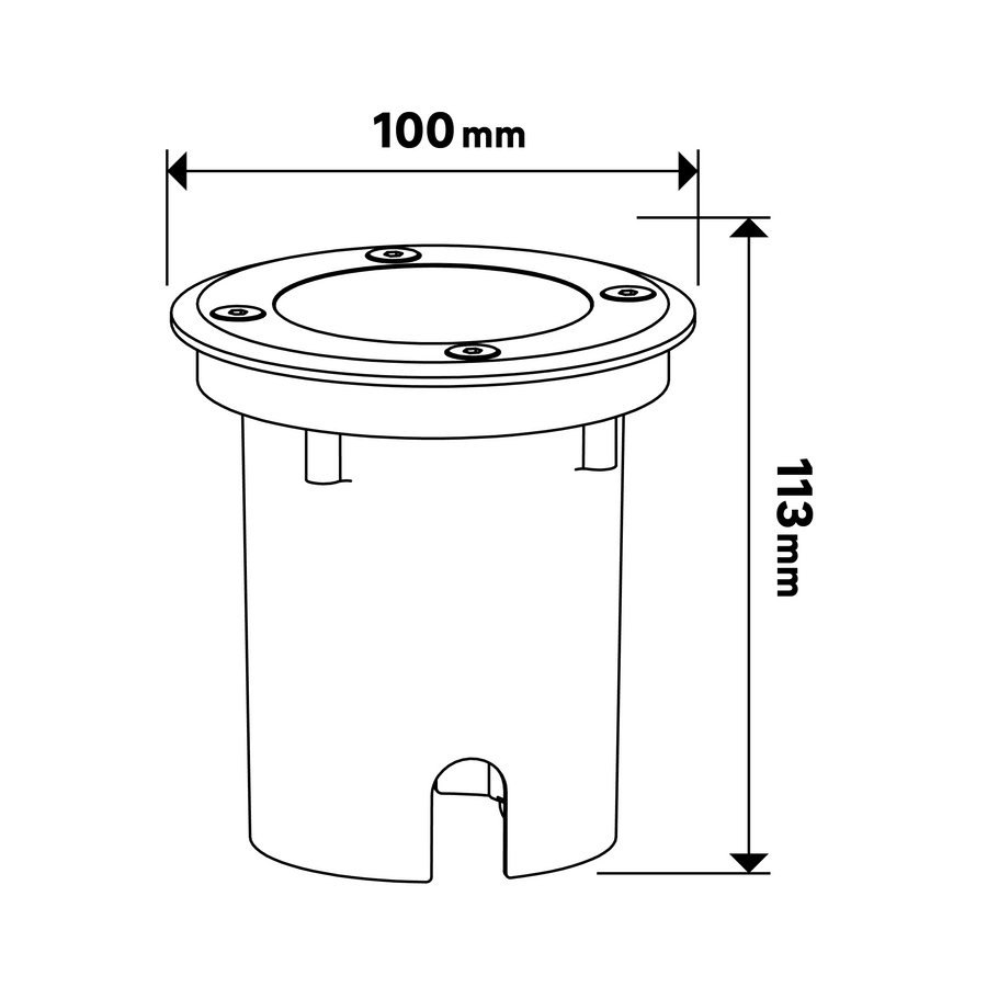 Foggia aluminium recessed spotlight, diameter 10 cm, GU10, 15 W, IP65–67