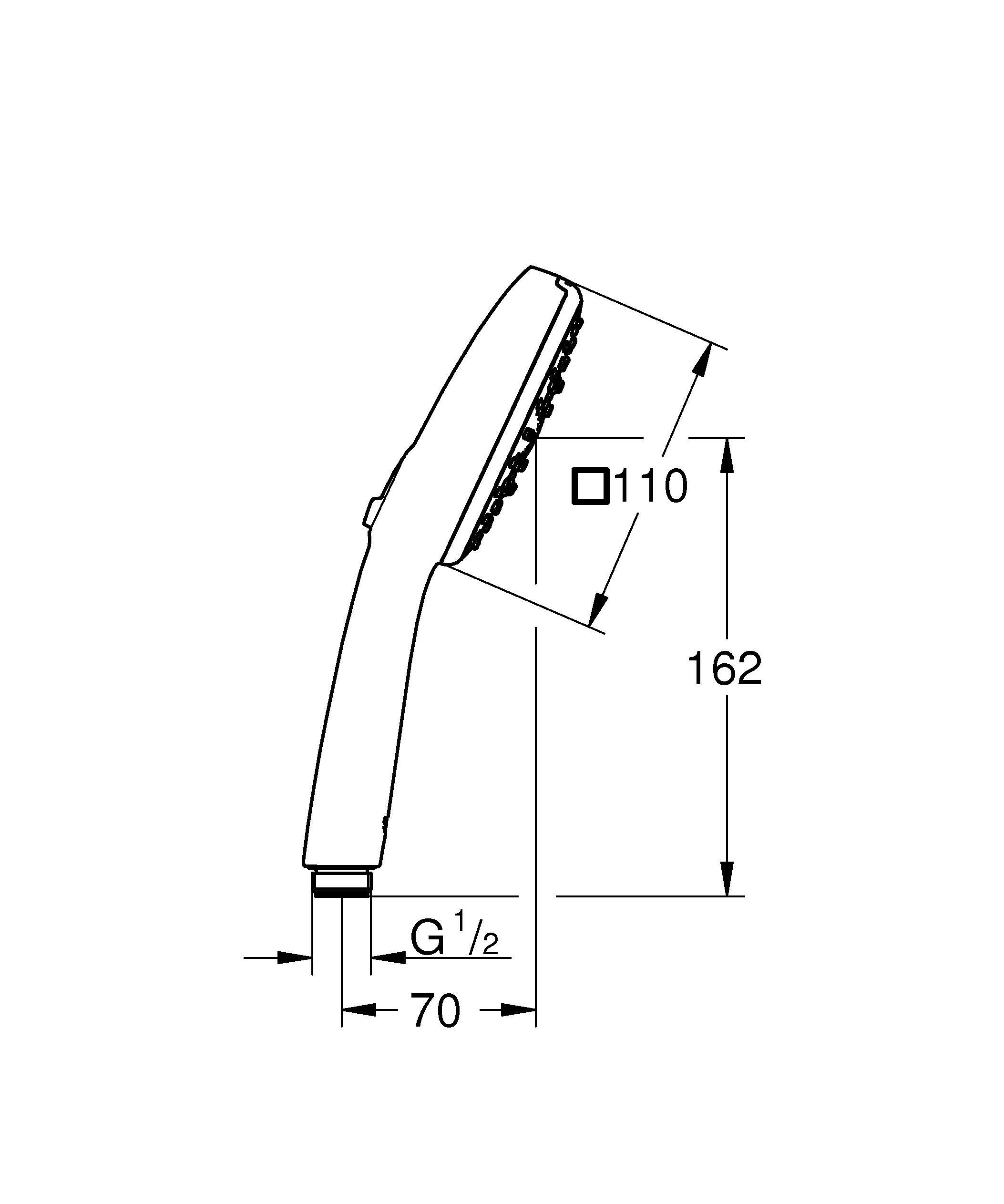 HAND SHOWER VITALIO COMFORT CLOVA 110 3 GET