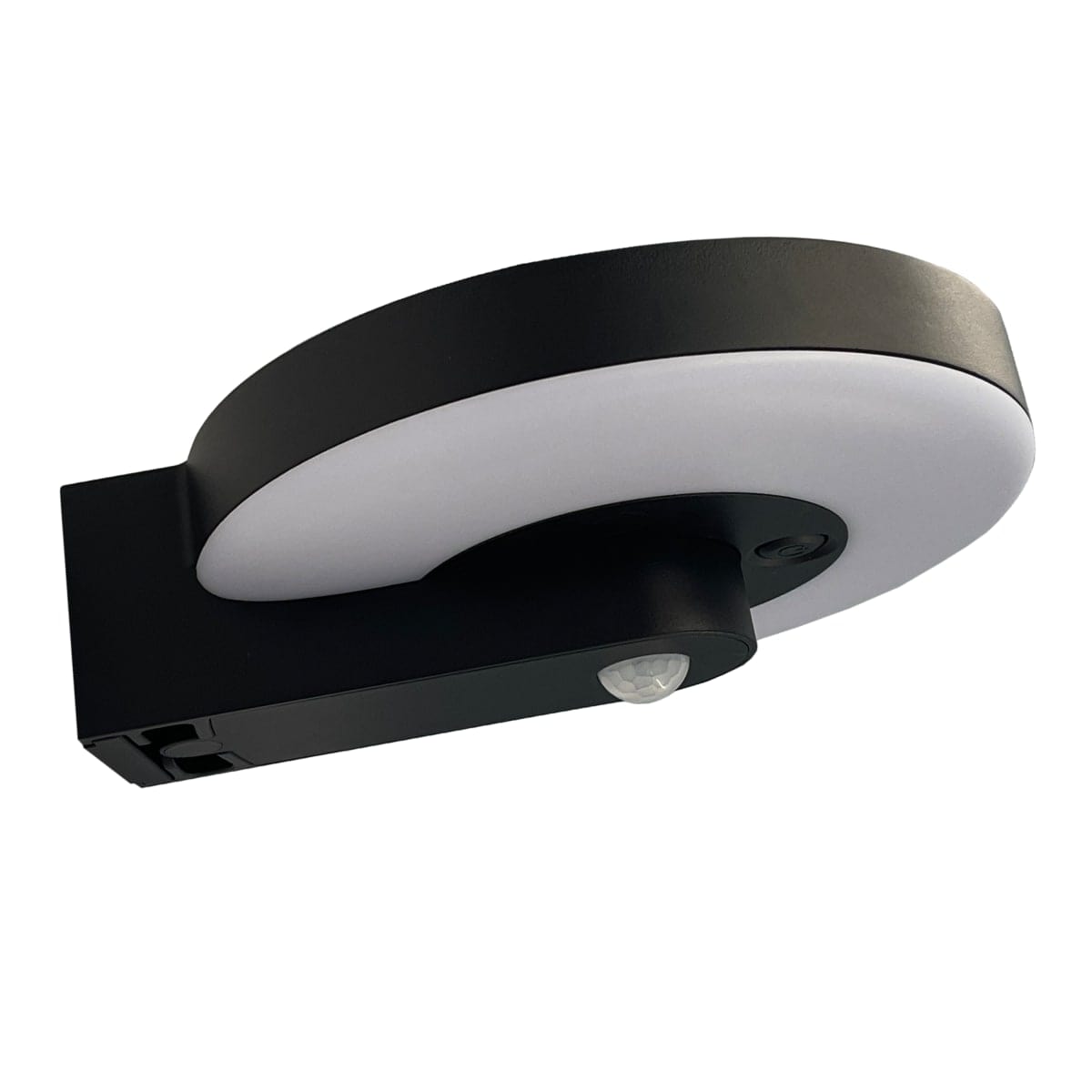 Bricocenter SOLAR WALL SCONCE TELDE ALLUMNIO BLACK LED 75W NATURAL LIGHT WITH MOTION SENSOR IP44