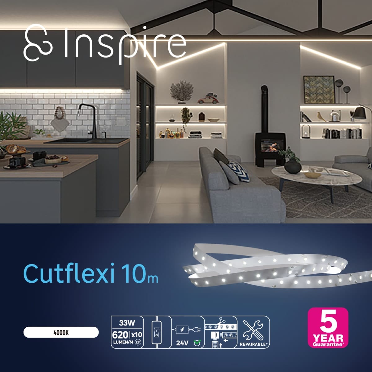 Bricocenter 10M 33W NATURAL LIGHT LED STRIP KIT
