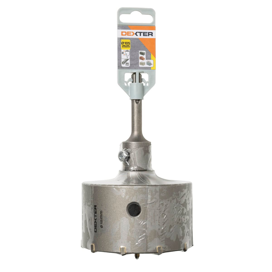DEXTER 105MM CONCRETE HOLE SAW WITH STAND AND BIT