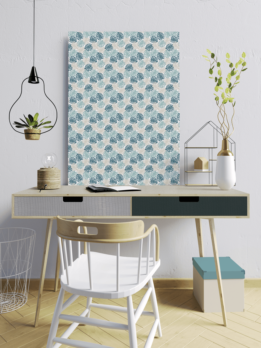 Blue Monstera adhesive film, 2 m x 455 cm