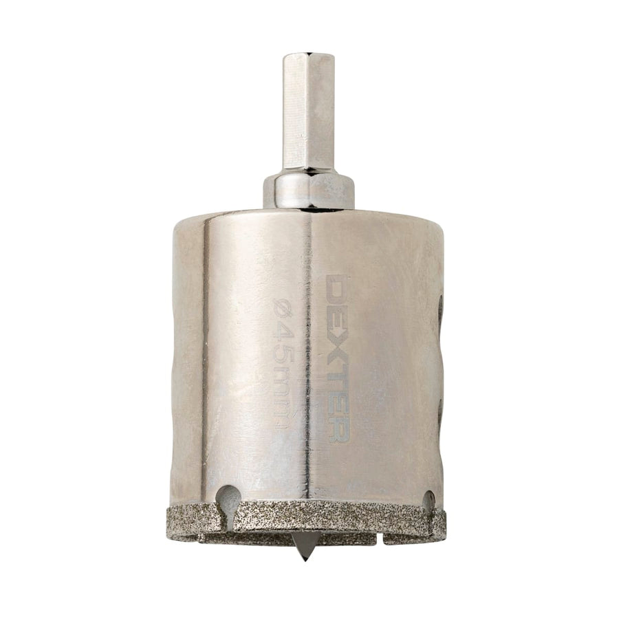 DEXTER 22MM BIMETAL HOLE SAW, WITH STAND AND BIT