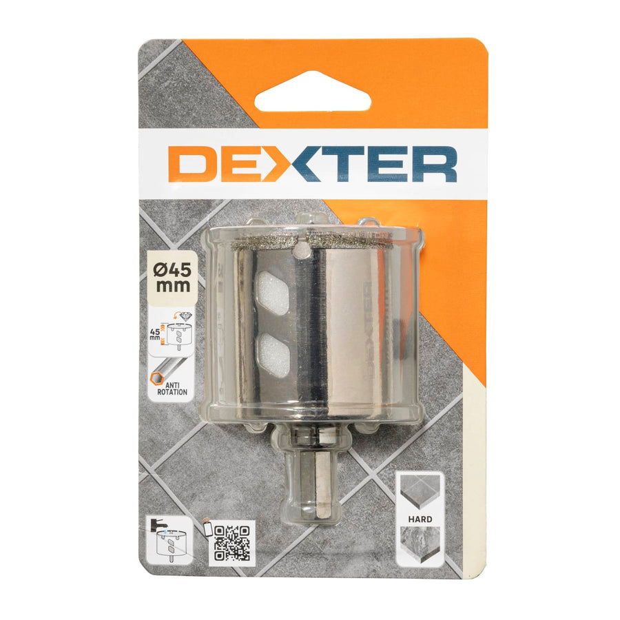 DEXTER 22MM BIMETAL HOLE SAW, WITH STAND AND BIT