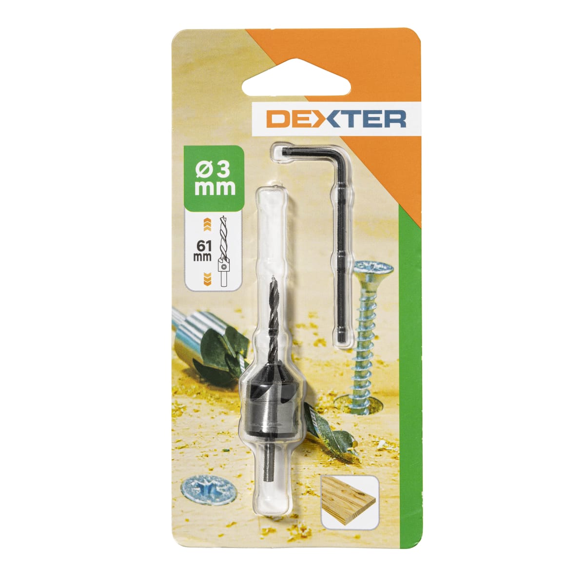 DEXTER DRILL CUTTER 3MM CYLINDRICAL SHANK