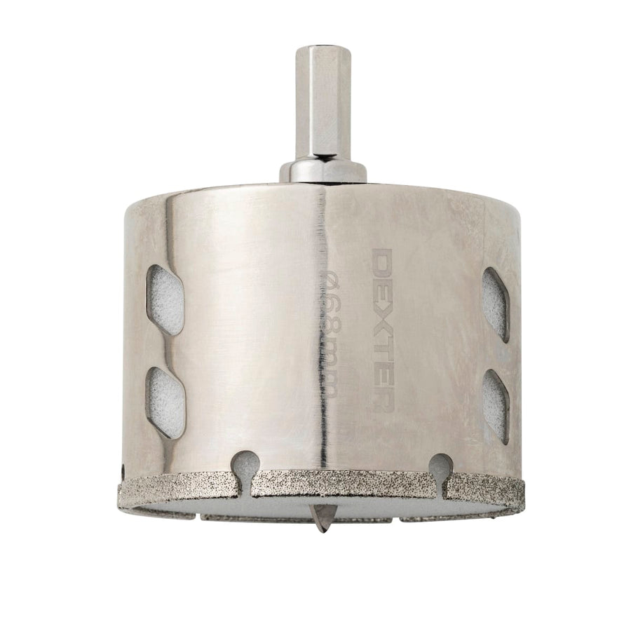 Bricocenter DEXTER 68MM PORCELAIN TILE HOLE SAW WITH STAND AND BIT