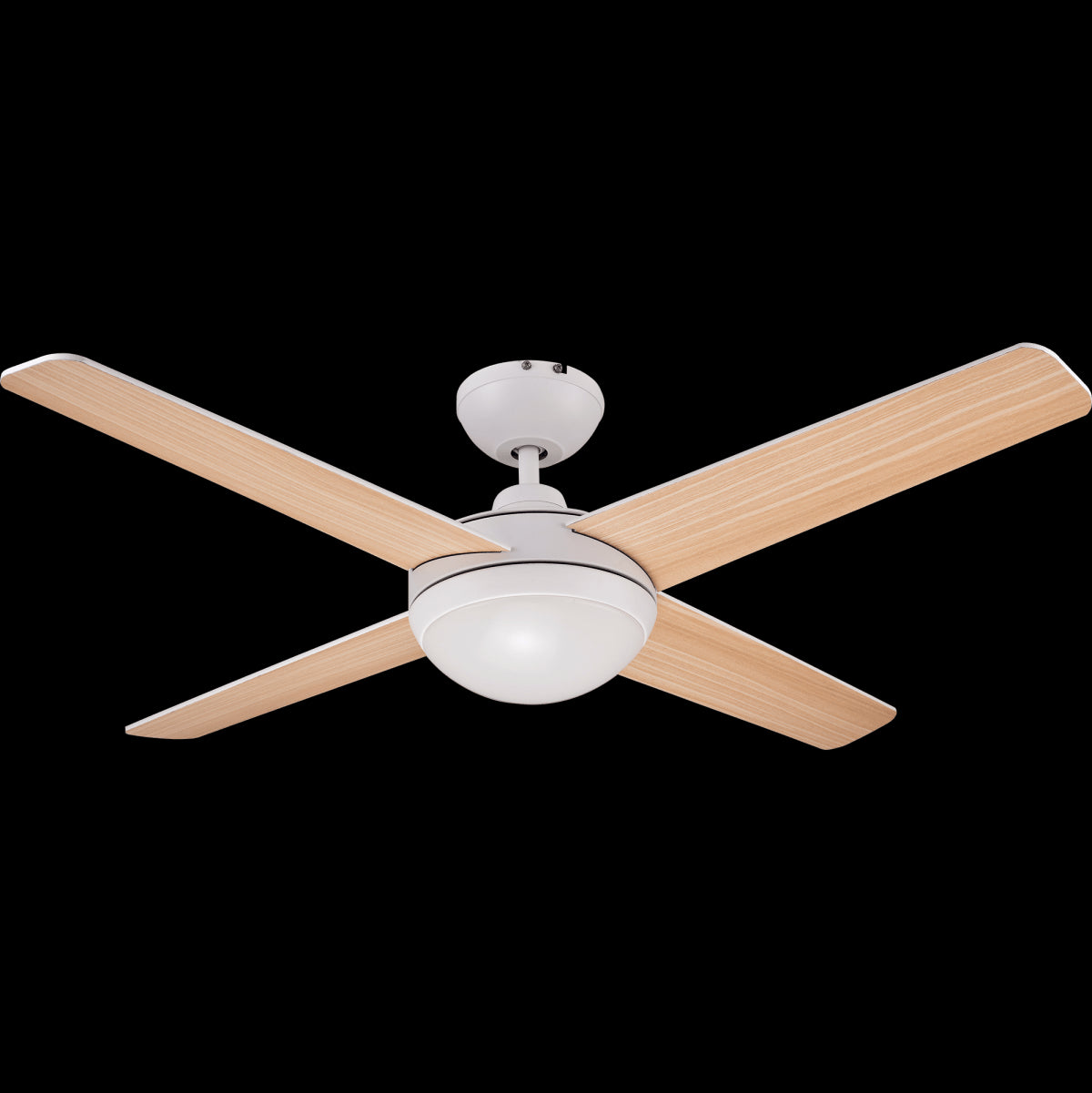 AVEIRO CEILING FAN PLASTIC PLASTIC LIGHT WOOD AND WHITE D112 CM LED 15W 4 BLADES