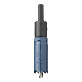 DEXTER 22MM BIMETAL HOLE SAW, WITH STAND AND BIT