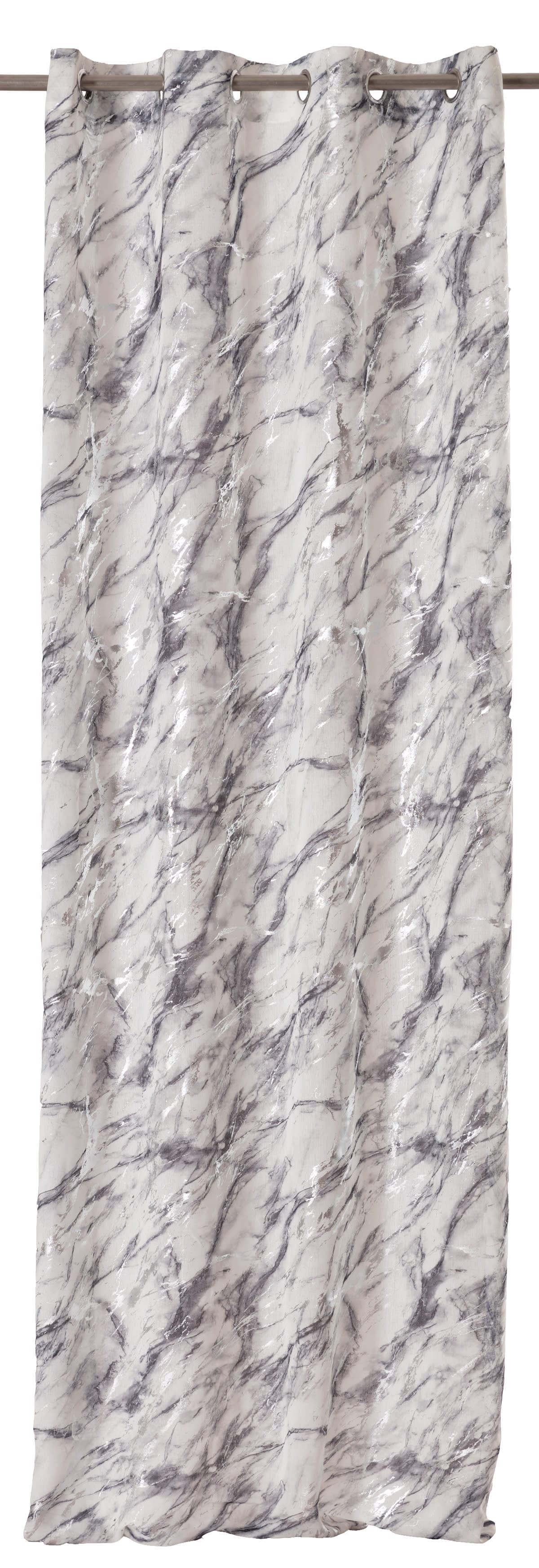 Bricocenter TENDA MARMO GRIGIO COPRENTE 140X280CM CON OCCHIELLI