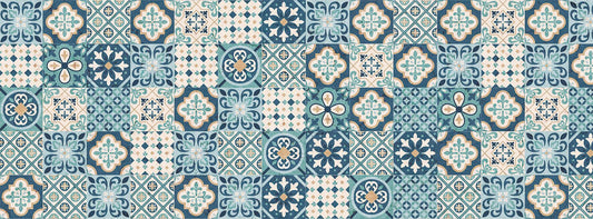Blue adhesive film for tiles, 2 m x 45 cm