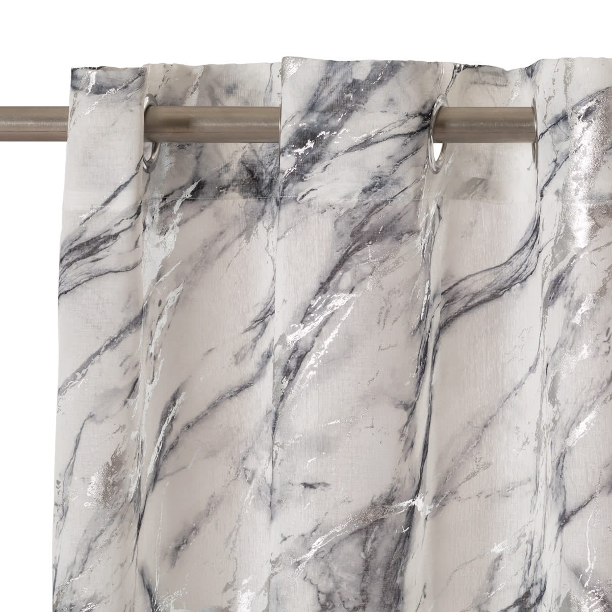 Bricocenter TENDA MARMO GRIGIO COPRENTE 140X280CM CON OCCHIELLI