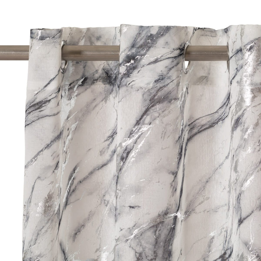 Bricocenter TENDA MARMO GRIGIO COPRENTE 140X280CM CON OCCHIELLI