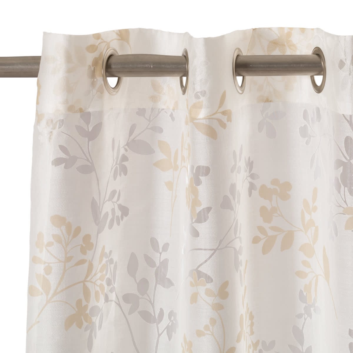 Bricocenter FLOWERY ECRU FILTER CURTAIN 140X280 CM WITH EYELETS